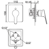 Vòi sen tắm American WF-1422 nóng lạnh