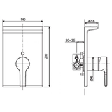 Vòi sen tắm American WF-3921 nóng lạnh