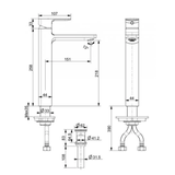 Vòi lavabo chậu rửa mặt American Standard WF-1302 nóng lạnh cổ cao