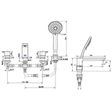 Vòi sen gắn bồn tắm American Standard WF-1300 nóng lạnh