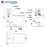 Bồn cầu 1 khối Viglacera V68