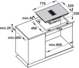 Bếp từ kết hợp hút mùi Hafele 4 vùng nấu HC-IHH77D