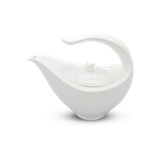 Bình trà sứ Minh Long 1.13 L + nắp - Harmony Lys - Trắng Ngà