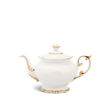 Bình trà sứ Minh Long 1.3 L + nắp - Chỉ vàng