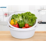 Bộ chậu, rổ đốt trúc 3T8 Hokori nhựa Việt Nhật 2328-1