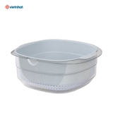 Bộ chậu rổ Nhật vuông trung Hokori nhựa Việt Nhật 2338