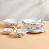 Bộ đồ ăn sứ Minh Long 09 sản phẩm - Daisy - Cỏ Tím