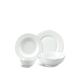 Bộ đồ ăn sứ Minh Long 09 sản phẩm - Jasmine - Chỉ Vàng
