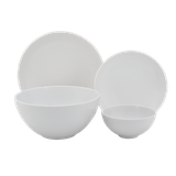 Bộ đồ ăn sứ Minh Long 09 sản phẩm - Timeless - Trắng
