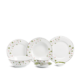 Bộ đồ ăn sứ Minh Long 10 người 36 sản phẩm - Jasmine - Hoa May Mắn