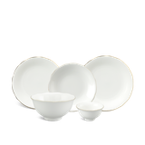 Bộ đồ ăn sứ Minh Long 14 sản phẩm - Mẫu Đơn IFP - Chỉ Vàng