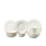 Bộ đồ ăn sứ Minh Long 22 sản phẩm - Jasmine - Chỉ Vàng