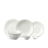 Bộ đồ ăn sứ Minh Long 22 sản phẩm - Sen IFP - Chỉ Bạch Kim