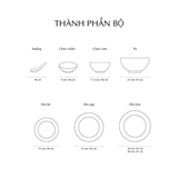 Bộ đồ ăn sứ Minh Long 30 sản phẩm - Hoàng Cung - Hồn Việt