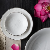 Bộ đồ ăn sứ Minh Long 32 sản phẩm - Sen IFP - Chỉ Bạch Kim