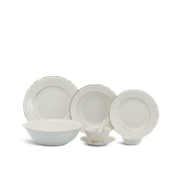 Bộ đồ ăn sứ Minh Long 6 người 32 sản phẩm - Đài Các IFP - Chỉ Bạch Kim