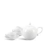 Bộ trà sứ Minh Long 0.7 L - Sen - Trắng