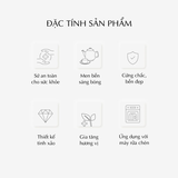 Bộ trà sứ Minh Long 0.7 L - Sen - Trắng
