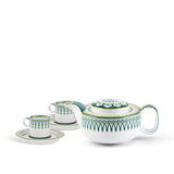Bộ trà sứ Minh Long 0.38 L - Gastroline - Đồng Tâm Xanh Lá