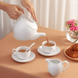 Bộ trà sứ Minh Long 0.5 L - Camellia - Trắng