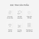 Bộ trà sứ Minh Long 0.5 L - Camellia - Trắng