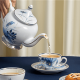 Bộ trà sứ Minh Long 0.8 L - Hoàng Cung - Sen Vàng