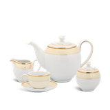 Bộ trà sứ Minh Long 1.1 L - Camellia - Hương Biển kem