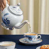 Bộ trà sứ Minh Long 1.3 L - Hoàng Cung - Sen Vàng