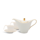 Bộ trà sứ Minh Long cao 0.45 L - Anh Vũ - Chỉ Vàng