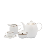 Bộ trà sứ Minh Long cao 1.3 L - Sago - Thiên Tuế