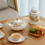 Bộ trà sứ Minh Long elip 0.47 L - Anna - An Nhiên