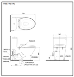 Bồn cầu 1 khối TOTO MS889DRT2#XW nắp êm sứ chống bám bẩn
