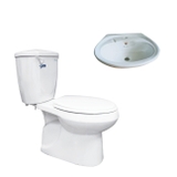 Bồn cầu 2 khối Thiên Thanh Ruby I nắp êm+lavabo LT04