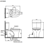 Bồn cầu 2 khối TOTO CS735DE2 nắp rửa TCW07S