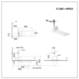 Bồn cầu xổm Caesar C1250