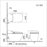 Bồn cầu điện tử Caesar CA1380H