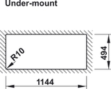 Chậu đá Hafele HS20-GKD2S80