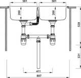 Chậu Inox Hafele HS20-SSN2R90M