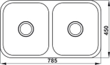 Chậu Inox Hafele HS20-SSN2R90S
