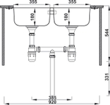 Chậu Inox Hafele HS20-SSN2R90S