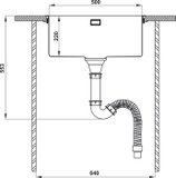 Chậu Inox Hafele HS21-SSN1S60
