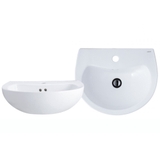 Lavabo chậu rửa mặt Caesar L2150S treo tường chân ngắn