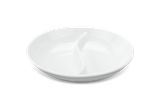 Chén chấm sứ Minh Long 2 ngăn - Jasmine - Trắng