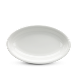 Dĩa oval ảo sứ Minh Long 28 cm - Daisy Lys - Trắng Ngà