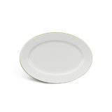 Dĩa oval sứ Minh Long 28 cm - Jasmine Lys - Trắng Ngà