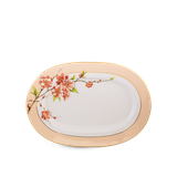 Dĩa oval sứ Minh Long 32 cm - Camellia - Hoa Đào