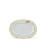 Dĩa oval sứ Minh Long 32 cm - Camellia - Hương Biển kem