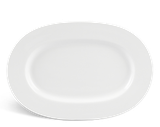 Dĩa oval sứ Minh Long 32 cm - Camellia - Trắng