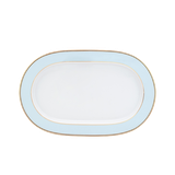 Dĩa oval sứ Minh Long 34 cm - Gastroline Xanh Ngọc