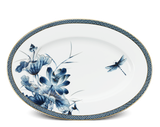Dĩa oval sứ Minh Long 37 cm - Hoàng Cung - Sen Vàng